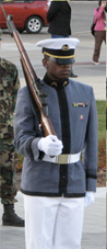 A G7 rifleman performing an exchange of the guard